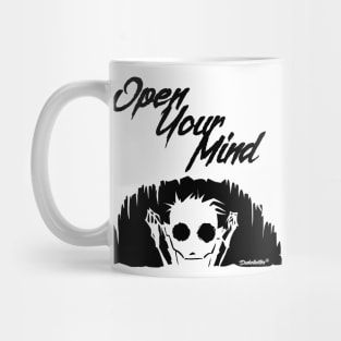 Open Your Mind Black Mug